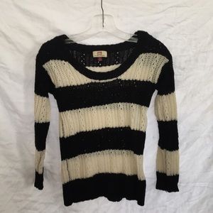 Black and white striped sweater